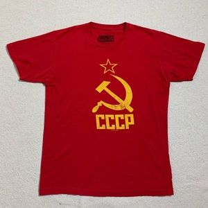 Impact Merchandising Red USSR Flag Graphic Tee M